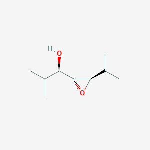 molecular formula C9H18O2 B159952 Oxiranemethanol,alpha,3-bis(1-methylethyl)-,[2alpha(R*),3bta]-(9CI) CAS No. 134111-22-1