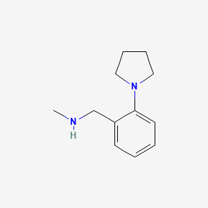 molecular formula C12H18N2 B1599522 N-Methyl-2-pyrrolidin-1-ylbenzylamine CAS No. 871217-37-7