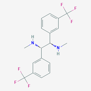 molecular formula C18H18F6N2 B1599538 (1S,2S)-(-)-N,N'-Dimethyl-1,2-bis[3-(trifluoromethyl)phenyl]ethylenediamine CAS No. 205873-26-3