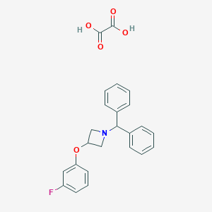 molecular formula C24H22FNO5 B159954 1-(Diphenylmethyl)-3-(3-fluorophenoxy)-azetidine oxalate CAS No. 132924-42-6