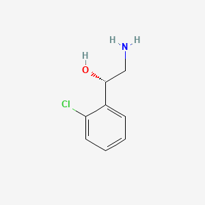 molecular formula C8H10ClNO B1599560 (+)-a-Aminomethyl-o-chlorobenzyl alcohol CAS No. 128704-85-8