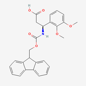 molecular formula C26H25NO6 B1599564 Fmoc-(S)-3-Amino-3-(2,3-dimethoxy-phenyl)-propionic acid CAS No. 501015-36-7
