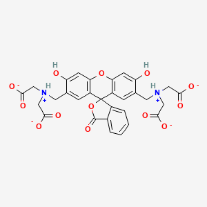 molecular formula C30H24N2O13-2 B1599567 2-[[7'-[[Bis(carboxylatomethyl)azaniumyl]methyl]-3',6'-dihydroxy-3-oxospiro[2-benzofuran-1,9'-xanthene]-2'-yl]methyl-(carboxylatomethyl)azaniumyl]acetate CAS No. 336616-50-3