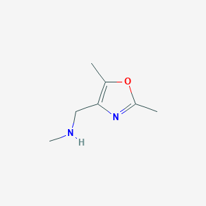 molecular formula C7H12N2O B1599570 1-(2,5-Dimethyloxazol-4-yl)-N-methylmethanamine CAS No. 859850-63-8