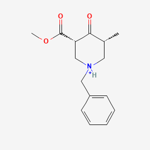 molecular formula C15H20NO3+ B1599580 methyl (3S,5R)-1-benzyl-5-methyl-4-oxopiperidin-1-ium-3-carboxylate CAS No. 205692-65-5