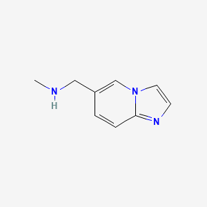 molecular formula C9H11N3 B1599584 N-(咪唑并[1,2-a]吡啶-6-基甲基)-N-甲胺 CAS No. 864068-82-6