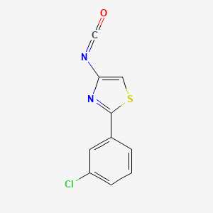 molecular formula C10H5ClN2OS B1599585 2-(3-Chlorophenyl)-4-isocyanato-1,3-thiazole CAS No. 868755-59-3