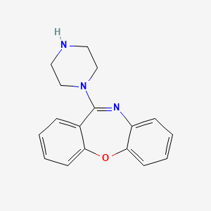 molecular formula C17H17N3O B1599593 11-(Piperazin-1-yl)dibenzo[b,f][1,4]oxazepine CAS No. 21636-40-8