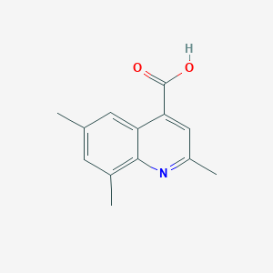 molecular formula C13H12NO2- B1599598 2,6,8-Trimethylquinoline-4-carboxylic acid CAS No. 93189-20-9