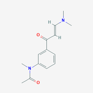 molecular formula C14H18N2O2 B1599608 (E)-N-(3-(3-(Dimethylamino)acryloyl)phenyl)-N-methylacetamide CAS No. 96605-65-1