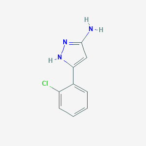 molecular formula C9H8ClN3 B159961 5-(2-氯苯基)-1H-吡唑-3-胺 CAS No. 126520-01-2