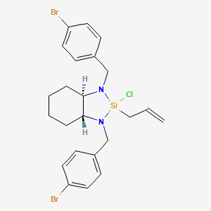 molecular formula C23H27Br2ClN2Si B1599611 (1R,2R)-[1,2-Cyclohexanediamino-N,N'-bis(4-bromobenzyl)allylchlorosilane CAS No. 546084-25-7