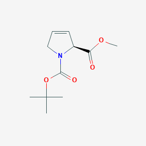 molecular formula C11H17NO4 B1599612 (S)-1-tert-Butyl 2-methyl 1H-pyrrole-1,2(2H,5H)-dicarboxylate CAS No. 74844-93-2