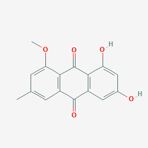 molecular formula C16H12O5 B1599617 1,3-Dihydroxy-8-methoxy-6-methylanthracene-9,10-dione CAS No. 3775-08-4