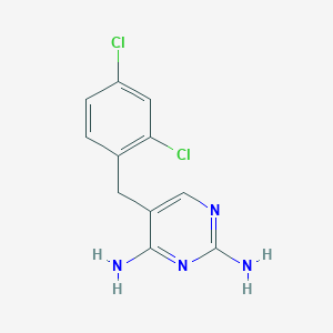 molecular formula C11H10Cl2N4 B1599628 2,4-Diamino-5-(2,4-dichlorobenzyl)pyrimidine CAS No. 65321-42-8