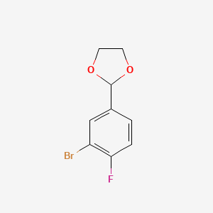molecular formula C9H8BrFO2 B1599642 2-(3-Bromo-4-fluorophenyl)-1,3-dioxolane CAS No. 77771-04-1