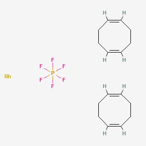 molecular formula C16H24F6PRh- B1599643 Bis(cycloocta-1,5-diene)rhodium(I) hexafluorophosphate CAS No. 62793-31-1