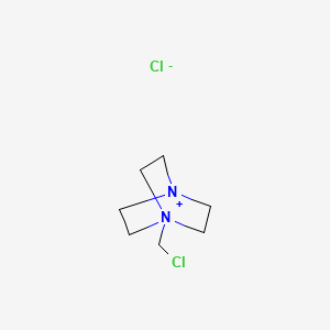 molecular formula C7H14Cl2N2 B1599644 4-氮杂-1-氮杂双环[2.2.2]辛烷，1-(氯甲基)-，氯化物 CAS No. 36273-11-7