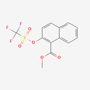molecular formula C13H9F3O5S B1599650 Methyl 2-trifluoromethylsulfonyloxy-1-naphthoate CAS No. 200573-11-1