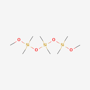 molecular formula C8H24O4Si3 B1599651 Trisiloxane, 1,5-dimethoxy-1,1,3,3,5,5-hexamethyl- CAS No. 68951-97-3