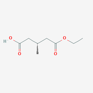 molecular formula C8H14O4 B1599656 (R)-1-Ethyl hydrogen 3-methylglutarate CAS No. 72594-19-5