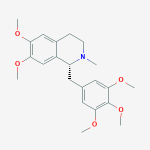 molecular formula C22H29NO5 B1599658 (R)-6,7-dimethoxy-2-methyl-1-(3,4,5-trimethoxybenzyl)-1,2,3,4-tetrahydroisoquinoline CAS No. 104758-49-8