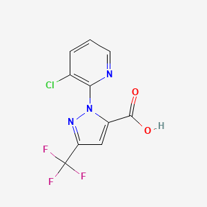 molecular formula C10H5ClF3N3O2 B1599668 1-(3-氯吡啶-2-基)-3-(三氟甲基)-1H-吡唑-5-甲酸 CAS No. 438450-39-6