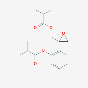 molecular formula C18H24O5 B1599677 Bis(2-methylpropanoyloxy)-9,10-epoxy-p-mentha-1,3,5-triene CAS No. 22518-06-5
