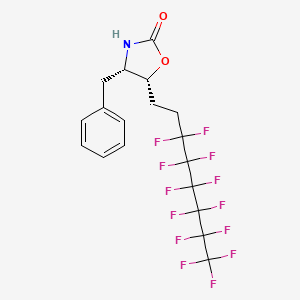 molecular formula C18H14F13NO2 B1599681 (4S,5R)-4-benzyl-5-(3,3,4,4,5,5,6,6,7,7,8,8,8-tridecafluorooctyl)-1,3-oxazolidin-2-one CAS No. 857637-92-4