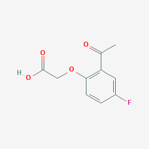 molecular formula C10H9FO4 B1599689 2-(2-Acetyl-4-fluorophenoxy)acetic acid CAS No. 34848-65-2