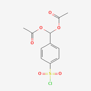 molecular formula C11H11ClO6S B1599694 (4-(Chlorosulfonyl)phenyl)methylene diacetate CAS No. 69232-47-9