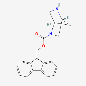 molecular formula C20H20N2O2 B1599695 9H-fluoren-9-ylmethyl (1R,4R)-2,5-diazabicyclo[2.2.1]heptane-2-carboxylate CAS No. 845866-60-6