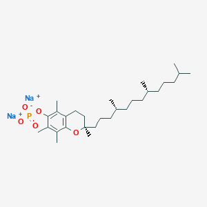 molecular formula C29H49Na2O5P B1599701 Disodium;[2,5,7,8-tetramethyl-2-(4,8,12-trimethyltridecyl)-3,4-dihydrochromen-6-yl] phosphate CAS No. 60934-46-5