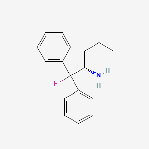 molecular formula C18H22FN B1599704 (S)-(-)-2-Amino-1-fluoro-4-methyl-1,1-diphenylpentane CAS No. 274674-22-5
