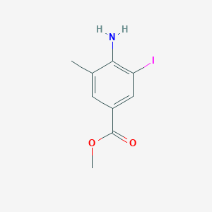 molecular formula C9H10INO2 B1599715 4-氨基-3-碘-5-甲基苯甲酸甲酯 CAS No. 180624-11-7
