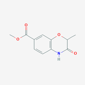 molecular formula C11H11NO4 B1599721 methyl 2-methyl-3-oxo-3,4-dihydro-2H-1,4-benzoxazine-7-carboxylate CAS No. 179950-69-7