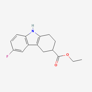 molecular formula C15H16FNO2 B1599722 6-Fluoro-2,3,4,9-tetrahydro-1H-carbazole-3-carboxylic acid ethyl ester CAS No. 322725-63-3
