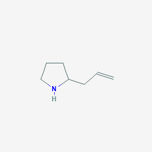 molecular formula C7H13N B1599746 Pyrrolidine, 2-(2-propenyl)- CAS No. 89656-36-0