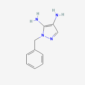 molecular formula C10H12N4 B1599748 1H-Pyrazole-4,5-diamine, 1-(phenylmethyl)- CAS No. 131311-66-5