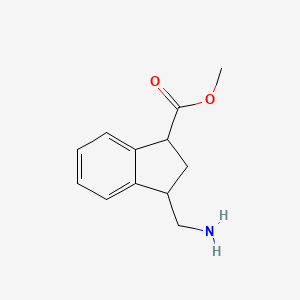 molecular formula C12H15NO2 B1599752 Methyl 3-(aminomethyl)-2,3-dihydro-1H-indene-1-carboxylate CAS No. 357426-12-1
