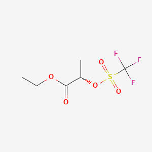 molecular formula C6H9F3O5S B1599753 Ethyl (S)-2-(trifluoromethylsulfonyloxy)propionate CAS No. 84028-88-6
