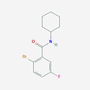 molecular formula C13H15BrFNO B1599761 2-bromo-N-cyclohexyl-5-fluorobenzamide CAS No. 951884-99-4