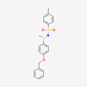 molecular formula C21H21NO3S2 B1599766 N-{[4-(Benzyloxy)phenyl](methyl)-lambda4-sulfanylidene}-4-methylbenzenesulfonamide CAS No. 21306-65-0
