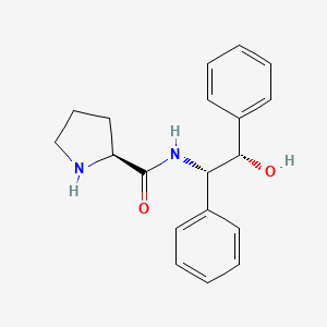 B1599772 (2S)-N-[(1S,2S)-2-Hydroxy-1,2-diphenylethyl]-2-pyrrolidinecarboxamide CAS No. 529486-26-8