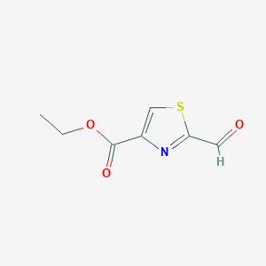 molecular formula C7H7NO3S B1599780 Ethyl 2-formylthiazole-4-carboxylate CAS No. 73956-17-9
