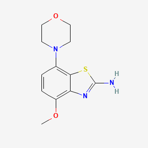 molecular formula C12H15N3O2S B1599785 4-甲氧基-7-吗啉基苯并[d]噻唑-2-胺 CAS No. 383865-57-4
