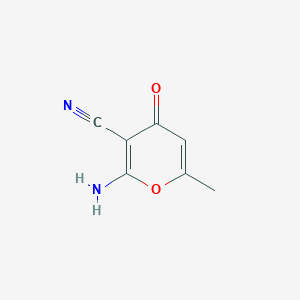 molecular formula C7H6N2O2 B1599787 2-Amino-6-methyl-4-oxo-4H-pyran-3-carbonitrile CAS No. 67643-16-7