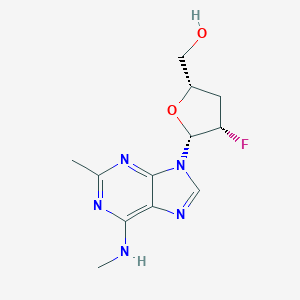 molecular formula C12H16FN5O2 B159979 9-(2,3-Dideoxy-2-fluoro-beta-D-arabinofuranosyl)-2,N6-dimethyladenine CAS No. 132722-92-0