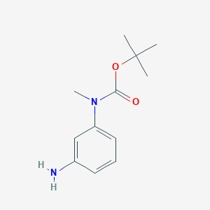 molecular formula C12H18N2O2 B1599790 3-(N-叔丁氧羰基-N-甲基氨基)苯胺 CAS No. 528882-16-8