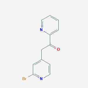 molecular formula C12H9BrN2O B1599792 2-(2-Bromopyridin-4-yl)-1-(pyridin-2-yl)ethanone CAS No. 446852-65-9